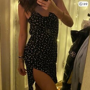 Hollister Black and White Midi Dress